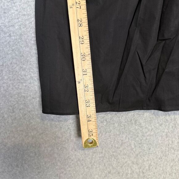 English Factory Women's Small Black Poplin Cut Out Mini Dress Babydoll - Picture 3 of 7